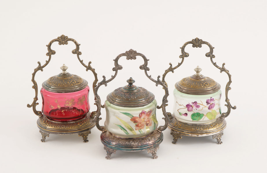 Konfektskålar 3st, omkring år 1900