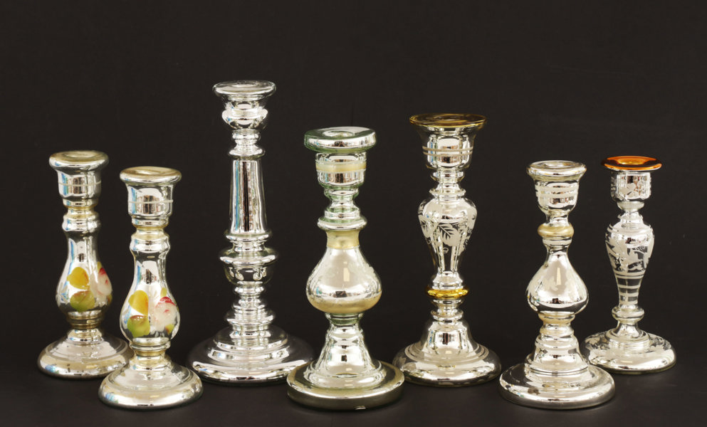 Ljusstakar 7st, omkring år 1900