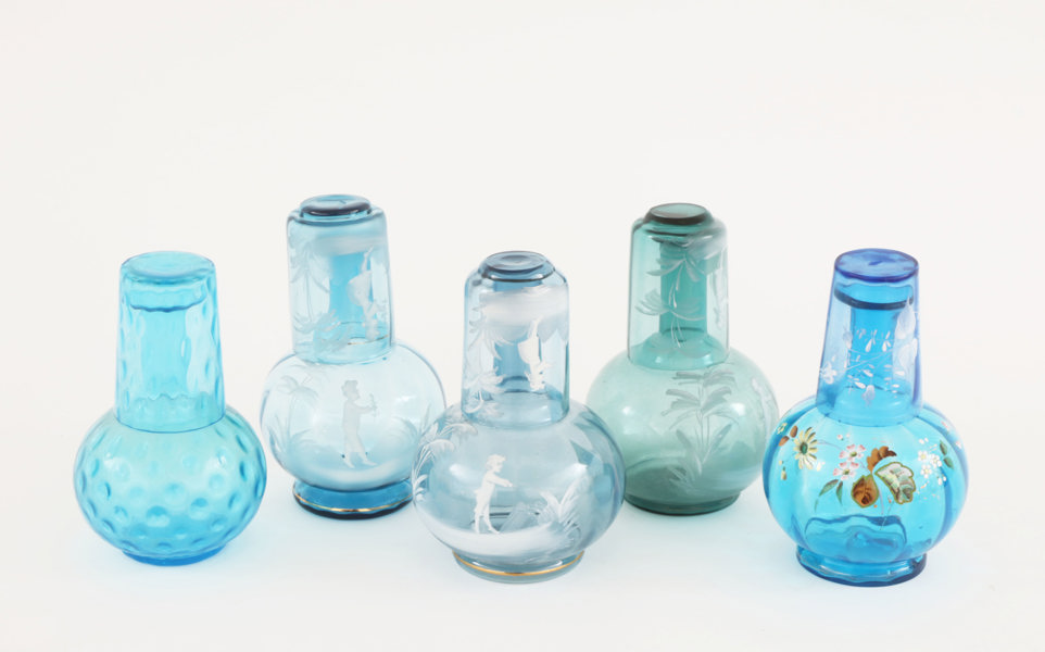 Vattenkaraffer med glas 5st, 1900-talets början