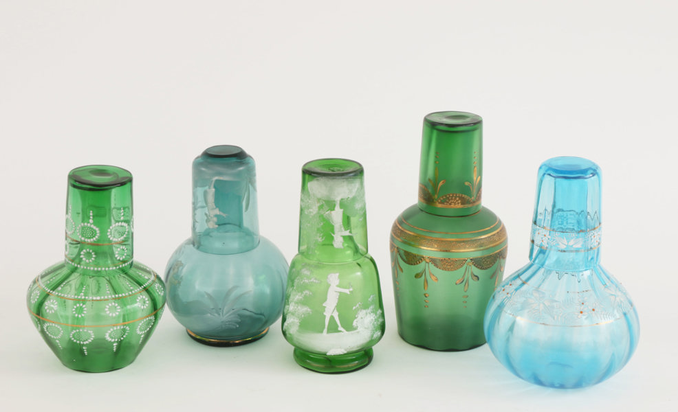 Vattenkaraffer med glas 5st, 1900-talets början