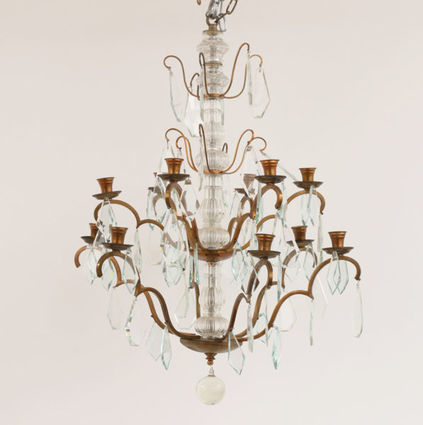 Ljuskrona, rokokostil, 1900-tal