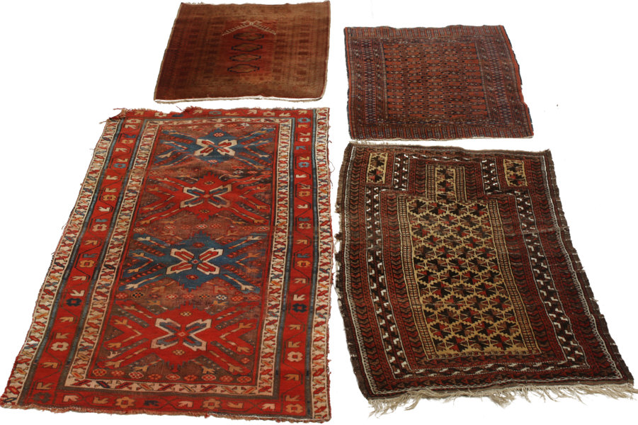 Handknutna mattor 4st, orientaliska