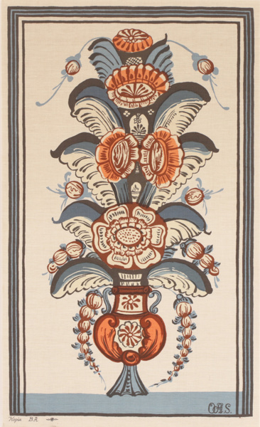 Textilt handtryck, 1900-talets andra hälft