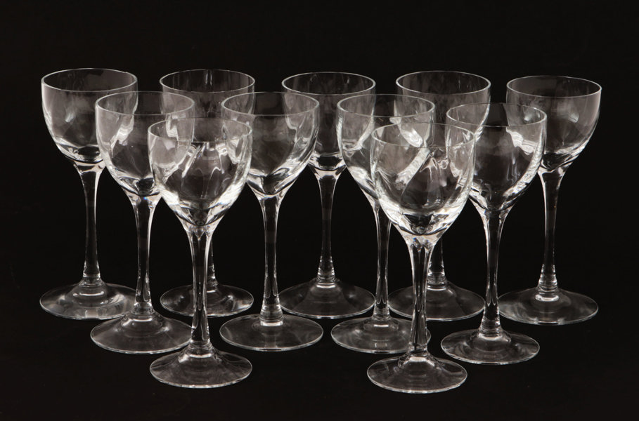 Likörglas 11st, "Chateau", Bertil Vallien för Kosta Boda