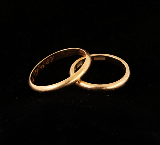 Ringar 2st, 18k