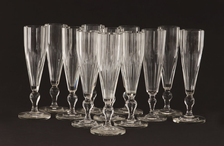 Champagneglas 12st, 18/1900-tal