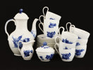 Kaffeservisdelar, "Blå blomster", Royal Copenhagen