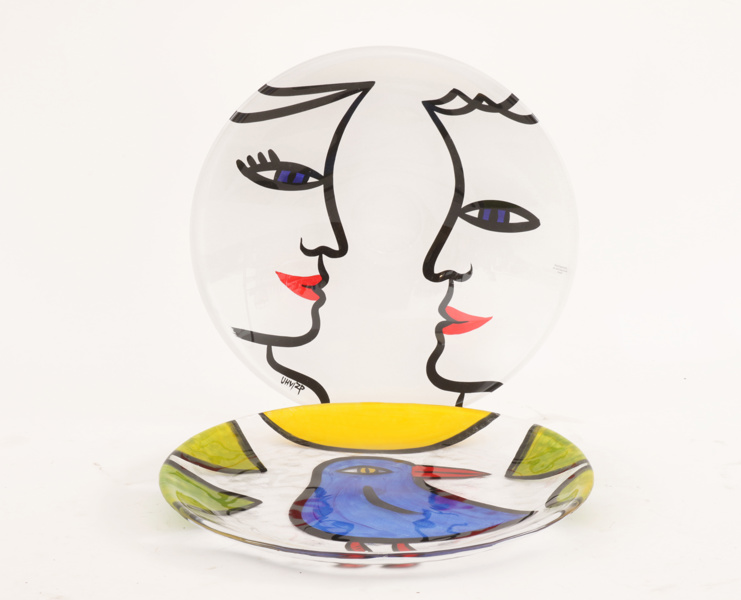 Fat samt skålfat, Ulrica Hydman Vallien för Kosta Boda