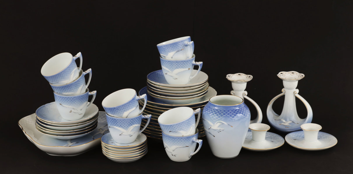 Kaffeservisdelar, "Måsen", Bing & Gröndahl, Danmark