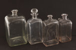 Brännvinsflaskor 4st, 18/1900-tal