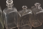 Brännvinsflaskor 4st, 18/1900-tal