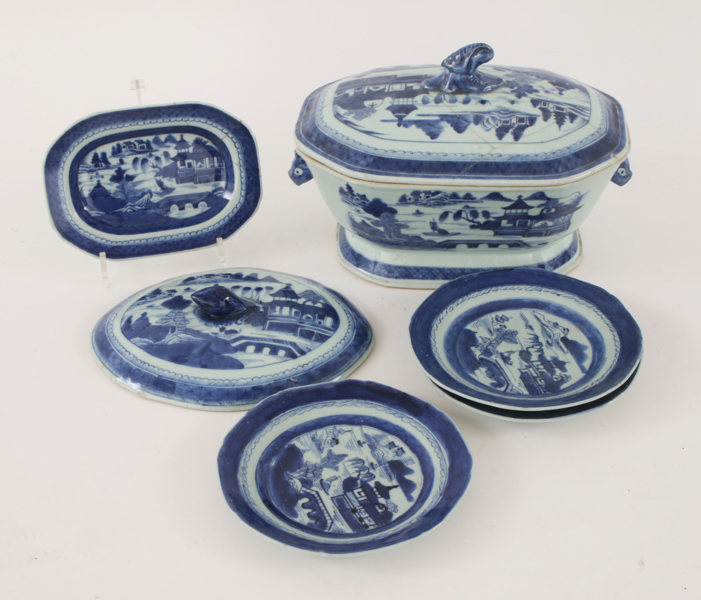 Porslin 6 delar, Kina, 17/1800-tal