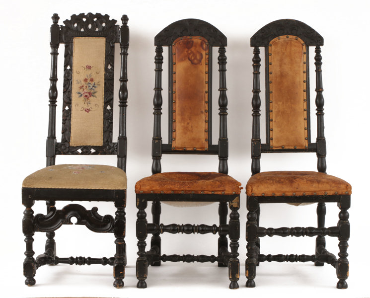Stolar 3st, barock, 1700-talets första hälft