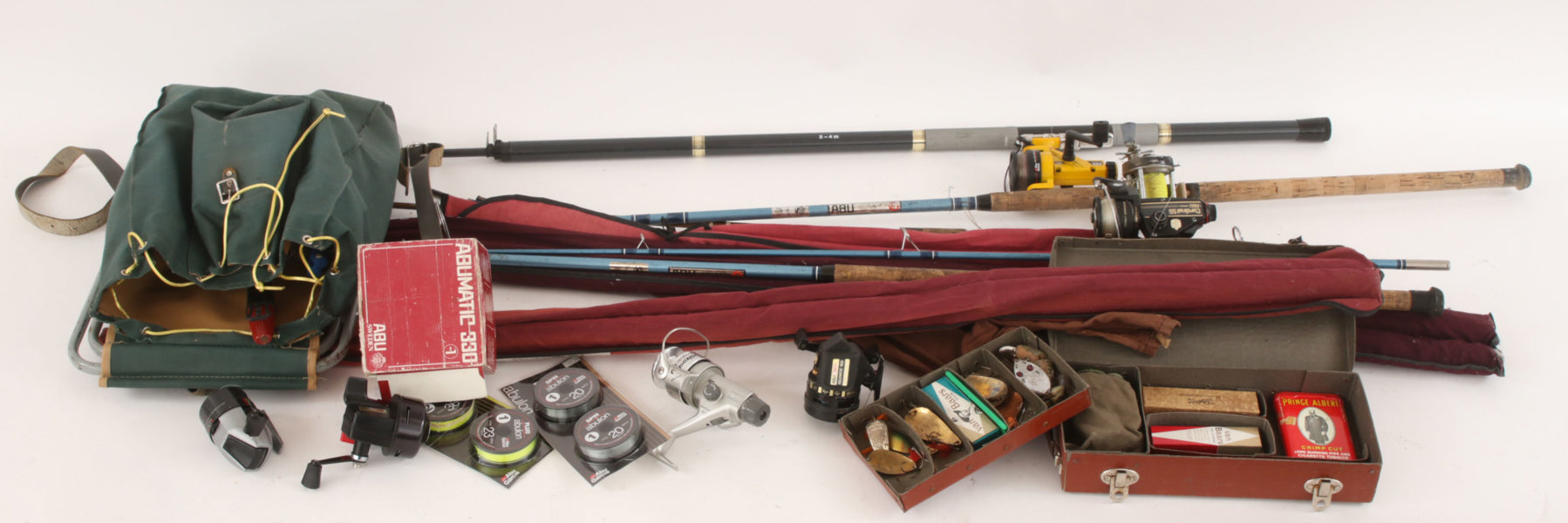 Parti fiskedetaljer, bl.a. Abu