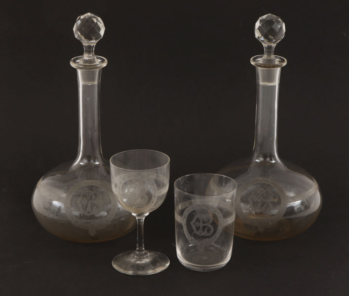 Glasservis, 18/1900-tal