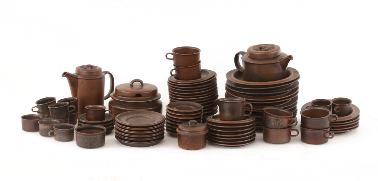 Mat-, te- och kaffeservisdelar, "Ruska", Arabia