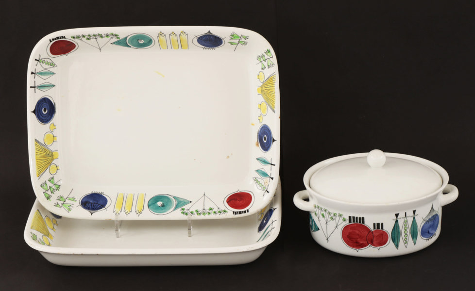 Servisdelar 3st, "Picknick", Marianne Westman för Rörstrand