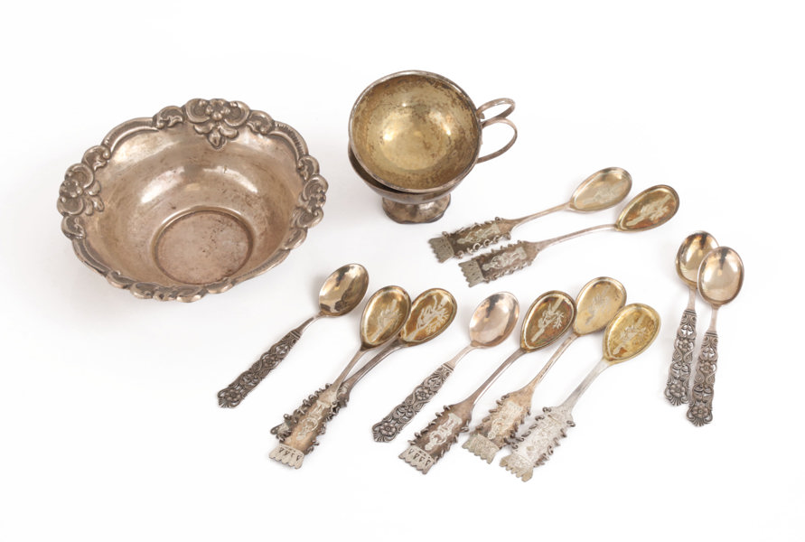 Parti silverföremål