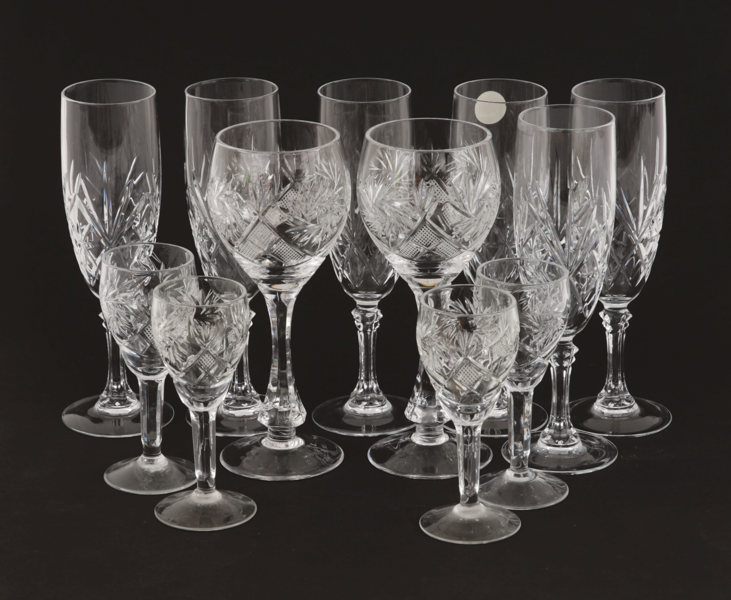 Kristall 12 delar, bl.a. Frankrike