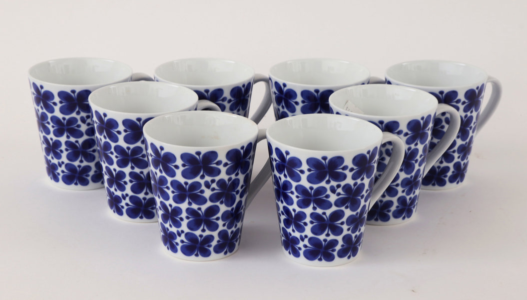 Muggar 8st, "Mon Amie", Rörstrand, 2000-tal