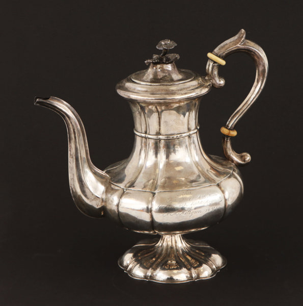 Kaffekanna i silver, 1853