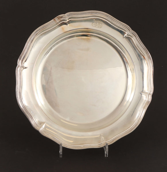 Kuverttallrik i silver, rokokostil, 1932