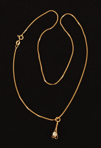 Halsband med hänge, 18k