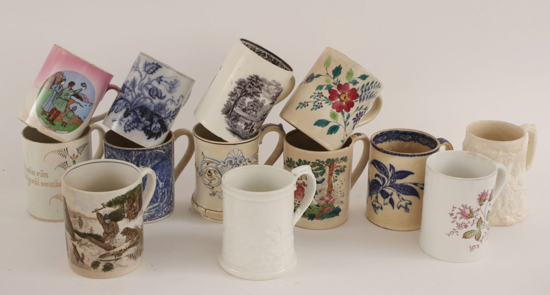 Sejdlar 13st, Gustavsberg/Rörstrand, 18/1900-tal