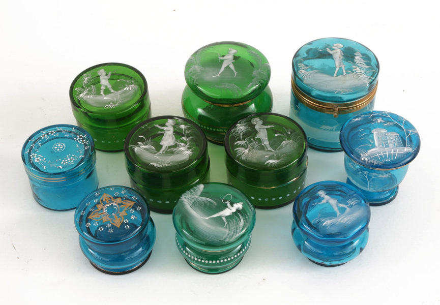 Smyckesaskar 10st, omkring år 1900