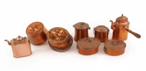 Kopparföremål 8 delar, bl.a. 1800-tal