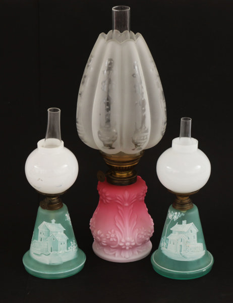 Bordsfotogenlampor 3st, tidigt 1900-tal