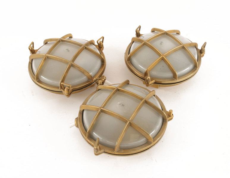 Vägglampor 3st, nautisk stil, 19/2000-tal