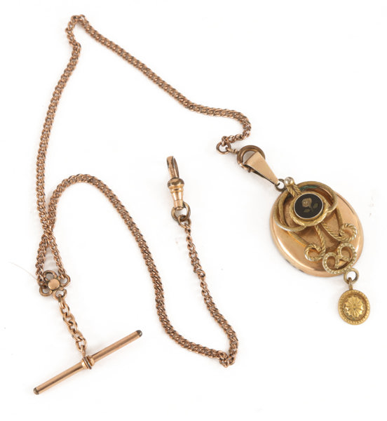 Fickurskedja med fotogömma, 18/1900-tal