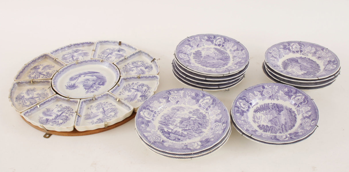 Servisdelar, Rörstrand, 1800-tal