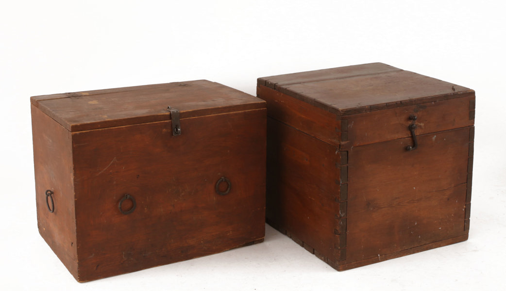 Trälådor 2st, 1800-tal