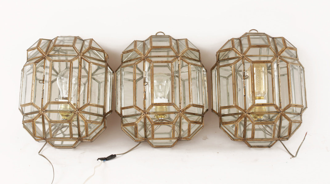 Vägglampor 3st, 1900-talets andra hälft