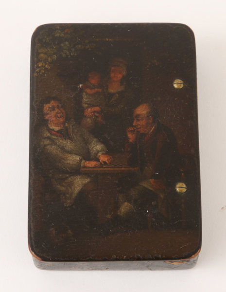 Lackdosa, Stobwasser Fabrik, Braunschweig, Tyskland, 1800-tal
