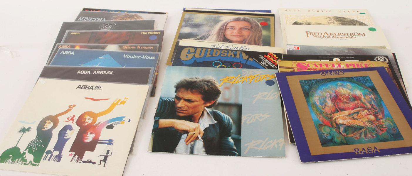 Parti LP-skivor, bl.a. ABBA