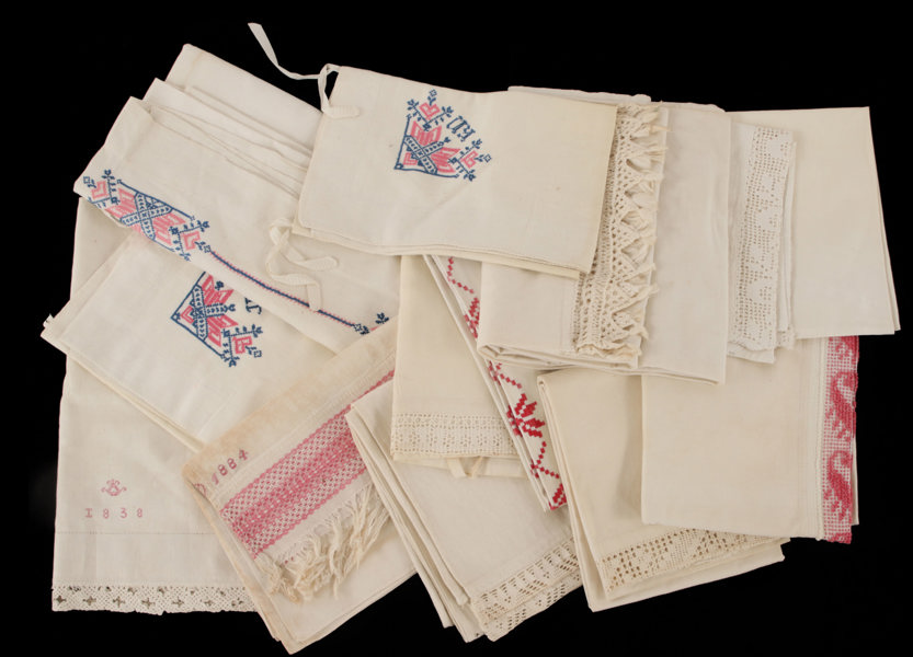 Parti textilier, bl.a. 1800-tal