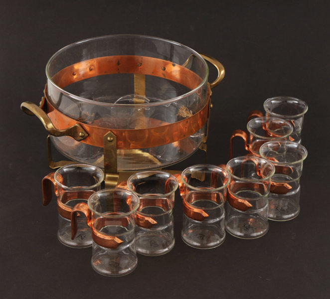 Glöggryta med 8st muggar, Nilsjohan