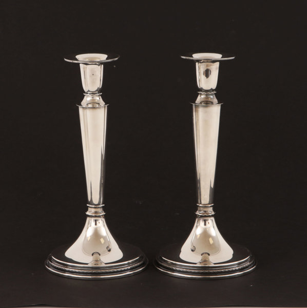 Ljusstakar ett par, silver, Tesi, Göteborg, 1967