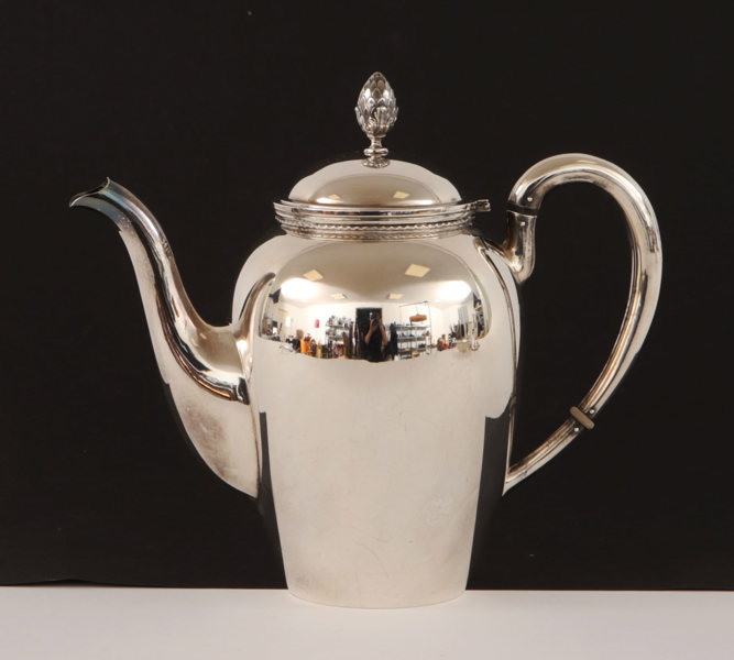 Kaffekanna i silver, Karl Andersson, Stockholm, 1949