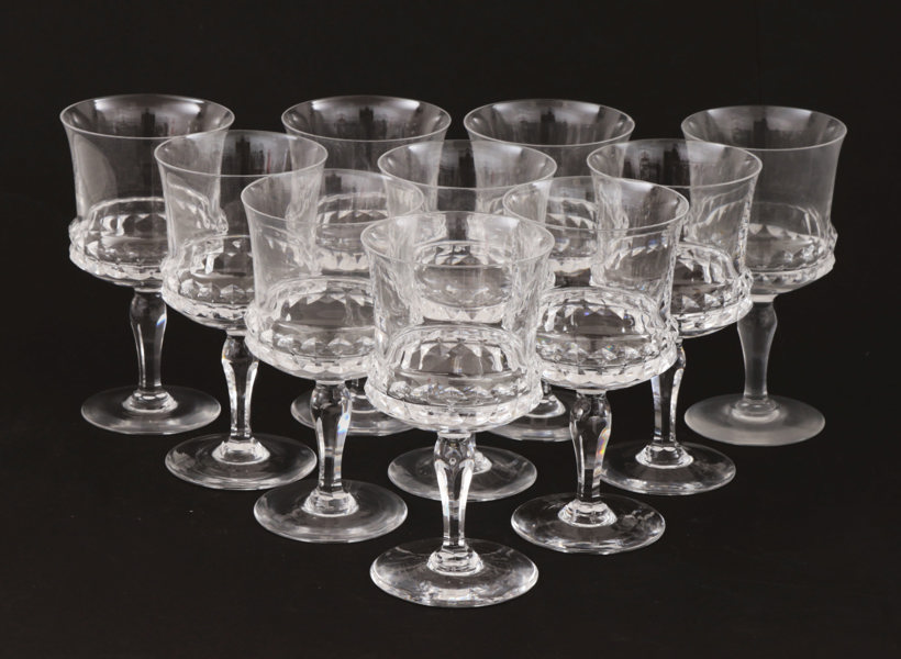 Vinglas 10st, "Silvia", Ingeborg Lundin för Orrefors