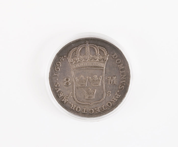 Silvermynt, 8 mark, Karl XI, 1694