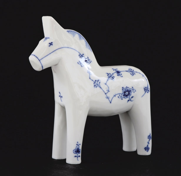 Dalahäst, "Musselmalet", Royal Copenhagen, Danmark