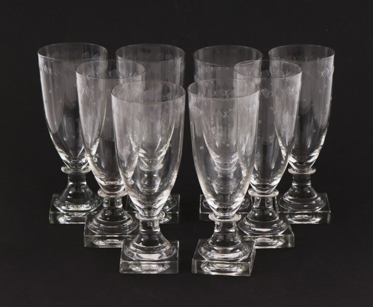 Champagneglas 8st, 1900-talets första hälft