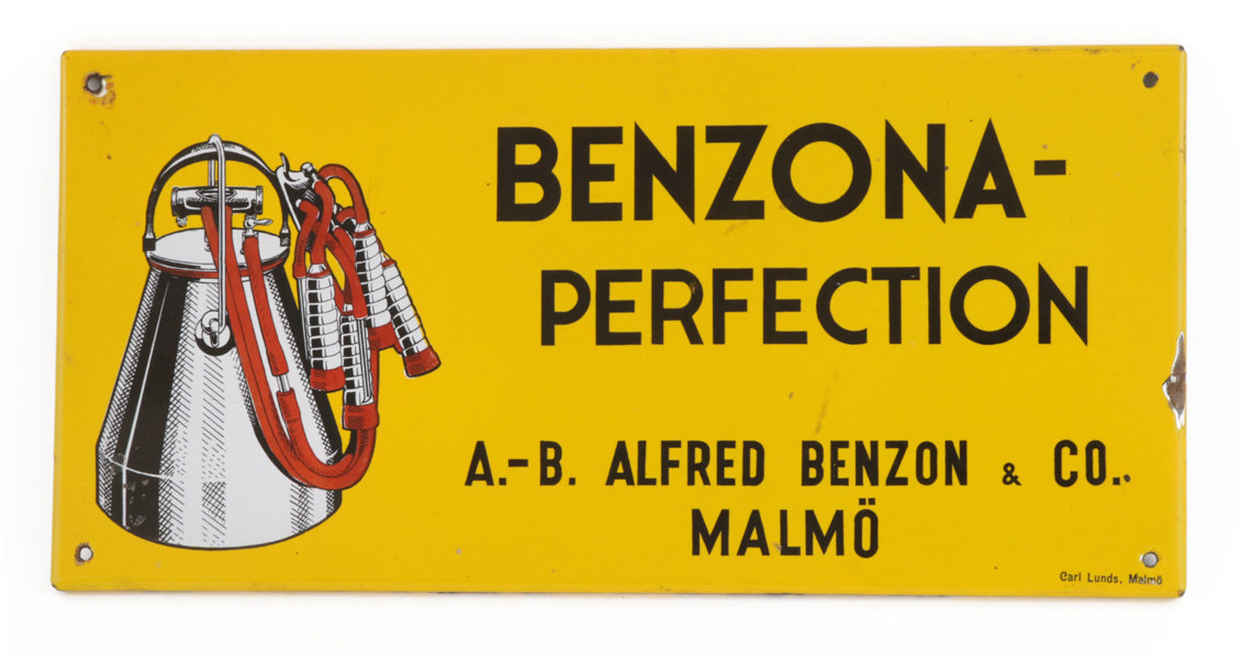 Reklamskylt, Alfred Benzon & co., Malmö