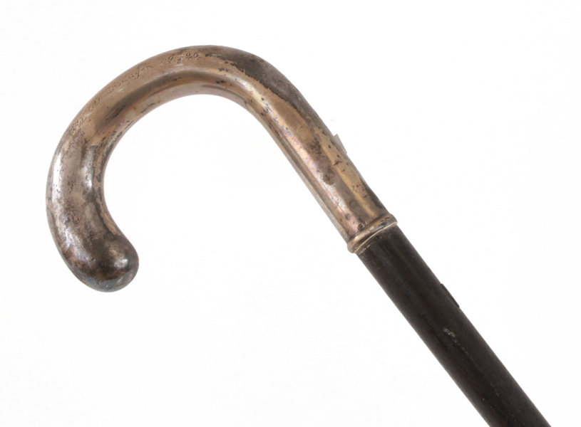 Spatserkäpp med handtag i silver