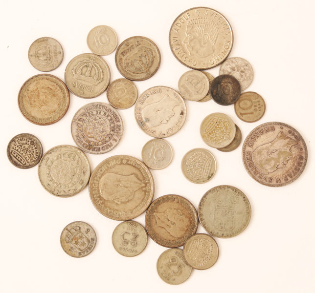 Parti svenska silvermynt