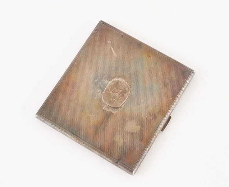 Cigarettetui i silver